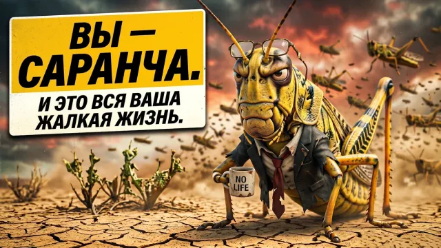 ТЫ САРАНЧА - И ЭТО ВСЯ ТВОЯ ЖАЛКАЯ ЖИЗНЬ